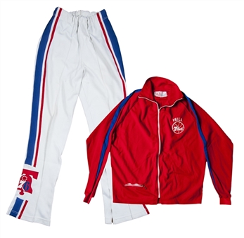 1977-78 Ted McClain Philadelphia 76ers Warm-Up Jacket and Pants (McClain LOA)